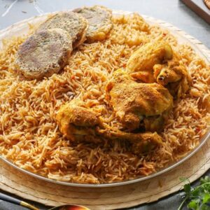 Plain Pulao With Kabab