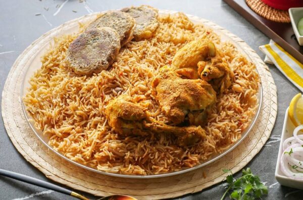 Plain Pulao With Kabab