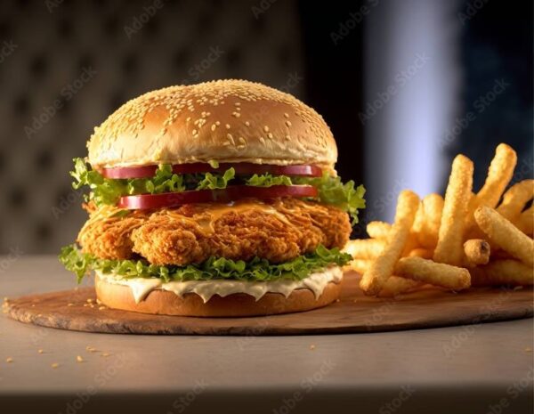 Zinger burger & Fries